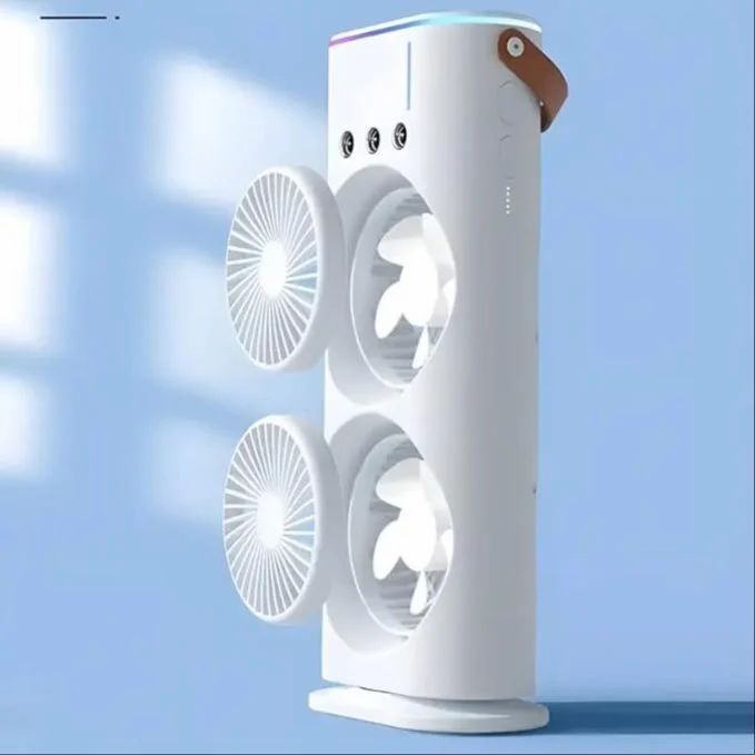 Plastic Double-ended Spray Fan, For Air Cooling, White