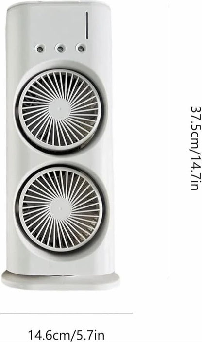Plastic Double-ended Spray Fan, For Air Cooling, White